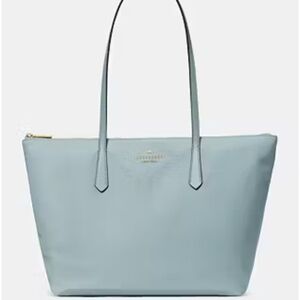 Kate Spade New York Kitt Large Tote Bag Shoulder Aqua Blue Aventurine New NWT
